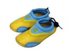 Dětské neoprenové boty do vody žlutomodré 26