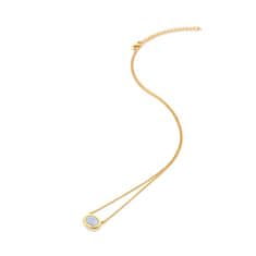 Hot Diamonds Elegantní pozlacený náhrdelník s achátem a diamantem Gemstones DN202