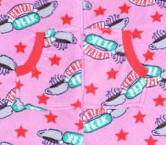 Růžové jednodílné pyžamo přátelé, XXS