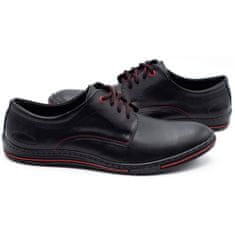 LUKAS Pánské kožené boty 295LU černé velikost 45