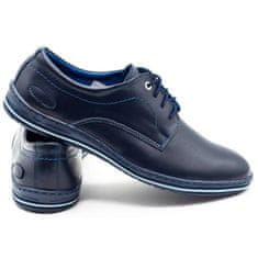 LUKAS Pánská kožená obuv 295LU navy blue velikost 45