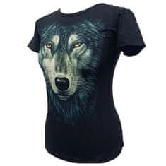 Rock Eagle Dámské bavlněné tričko s HD potiskem vlka THREL01, L