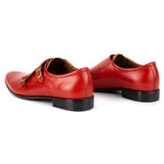 LUKAS Monki 287LU červené kožené společenské boty velikost 46