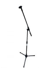 KSM-2002 - Mikrofonní stojan, černý, výška 170 cm, sada stojan pro mikrofon s objímkou pro mikrofon