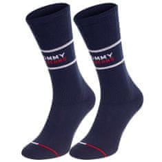 701218704 Tommy-Jeans sportovní vysoké bavlněné unisex ponožky 2 páry v balení, dark navy, 35-38