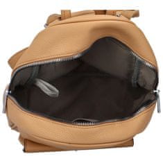BELLA BELLY Dámský koženkový batoh s přední kapsou Iris, hnedý