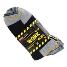 Aleszale 3x pánské kotníkové ponožky WORK 43-46 - Černá