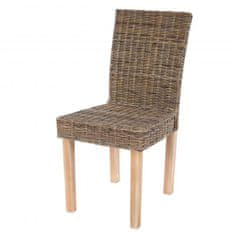 MCW Sada 2 jídelních židlí Littau, proutěná židle Kuchyňská židle, Kubu ratan