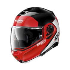 Nolan Moto helma N100-5 Plus Distinctive N-Com P/J Barva Glossy Black-Fluo, Velikost XS (55)