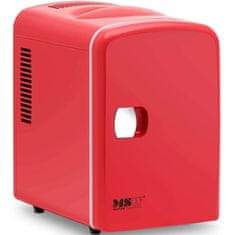 MSW Mini pokojová lednice s funkcí ohřevu 12 / 240 V 4 l - červená