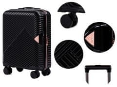 Wings Cestovní kufr skořepinový W01,36L, malý,černý,TSA