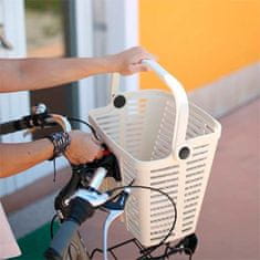 Bellelli Košík přední na nákup / zavazadla na elektrokolo / jízdní kolo Plaza E-Bike - držák na řidítka / nosnost 5kg / stříbrný