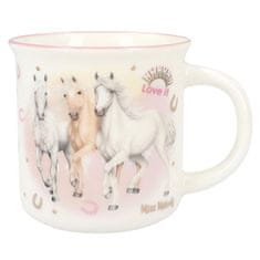 Miss Melody Dárkový hrneček , Růžový, pastelové barvy, 3 koně, 250 ml | 0412377_A