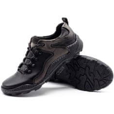KENT Pánské kožené boty Trappers 207 black velikost 43