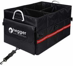 HEGGER® HEGGER Car Boot Organiser Taška do kufru auta 46 x 31 x 24 cm Skládací taška do auta s 5 vnějšími kapsami v černé barvě s protiskluzovými pásky na suchý zip