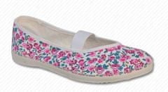 TOGA - výroba obuvi dívčí cvičky JARMILKY růžový květ velikost 27 (18 cm)