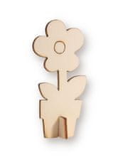 Hravé dřevo Výřez na tvoření - Květina v květináči mini