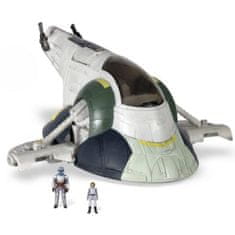 Micro Galaxy Squadron s 20 cm figurkou vozidla - vesmírná loď Jango Fetta