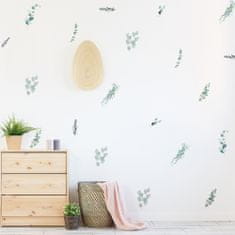 Funlife Samolepky na zeď pro děti zelené listy 5 x 12 cm