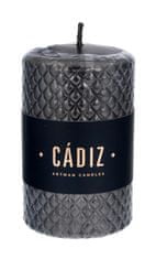 Artman Vánoční dekorativní svíčka Cadiz Cylinder Small Diameter 7.3CM Black