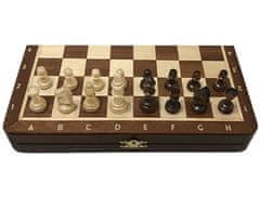 Dřevěné–šachy Šachy magnetické dřevěné intarzované - střední