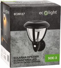 ECOLIGHT 4x LED solární nástěnné svítidlo IP44