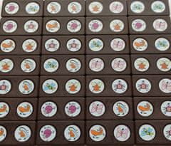 YOMENY Domino broučci - hnědý kámen, 28 hracích kostek