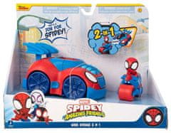 Spiderman Vozidlo Disney Spider-Man 2 v 1 (auto a motorka) 16 cm
