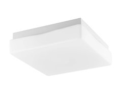 Nova Luce Elegantní koupelnové stropní svítidlo Cube z bílého opálového skla 205 mm bílá,opál