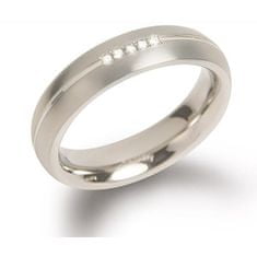 Boccia Titanium Titanový snubní prsten s diamanty 0130-03 (Obvod 55 mm)