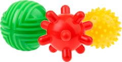 Tullo Tullo TULLO Edukační barevné míčky 3ks v balení, žlutý/červený/modrý