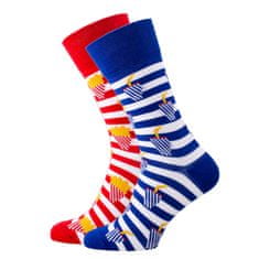 Many Morning Pánské barevné ponožky Fries and Soda barevné vel. 39-42