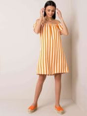 Forever Pink Bílo-oranžové španělské šaty, velikost m