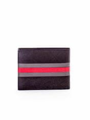 CEDAR Černá a červená kožená peněženka s reliéfem
