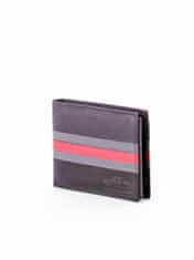 CEDAR Černá a červená kožená peněženka s reliéfem