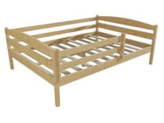 eoshop Dětská postel DP 020 XL se zábranou (Barva dřeva: bezbarvý lak, Rozměr: 120 x 200 cm)