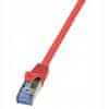 Kabel S/FTP Cat.6a červený 1 m