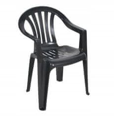PSB Plastová zahradní židle grafit šedá Zirkon