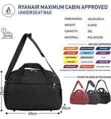 Cestovní taška Aerolite 615 20 L - černá RYANAIR