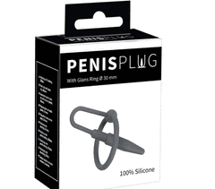 PENISPLUG Silikonový kolík do penisu s kroužkem za žalud (8 mm)