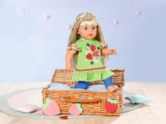 Zapf Creation Dolly Moda Šatičky a legíny s jahůdkami, 43 cm