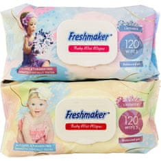 Freshmaker dětské vlhčené ubrousky Lavender 120 ks (2 ks)