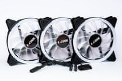 1stCool Fan KIT AURA EVO 1 ARGB, 3x Dual Ring ventilátor (120mm) + ARGB Nano řadič