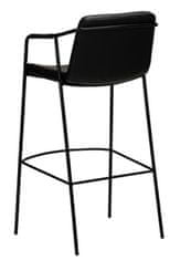Marckeric Černá barová židle z imitace kůže DAN-FORM Denmark Boto, výška 105 cm