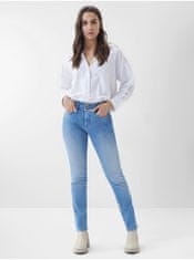 Salsa Collection Modré dámské slim fit džíny s vyšisovaným efektem Salsa Jeans 27/32
