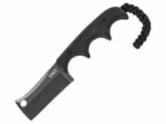 CRKT CR-2383K MINIMALIST Cleaver Blackout nůž na krk 5,4 cm, černá, G10, plastové pouzdro, šňůrka