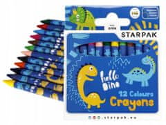 STARPAK Dino voskové pastelky 12 barev