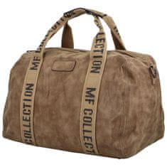 MaxFly Cestovní dámská koženková kabelka Gita zimní kolekce, hnědá