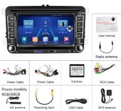 Podofo VW SKZ Seat Android 10 CarPlay Android Auto GPS