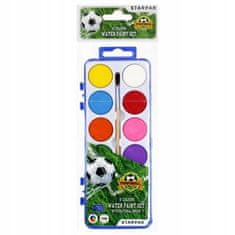 STARPAK Akvarelové barvy 12 barev se štětcem Football